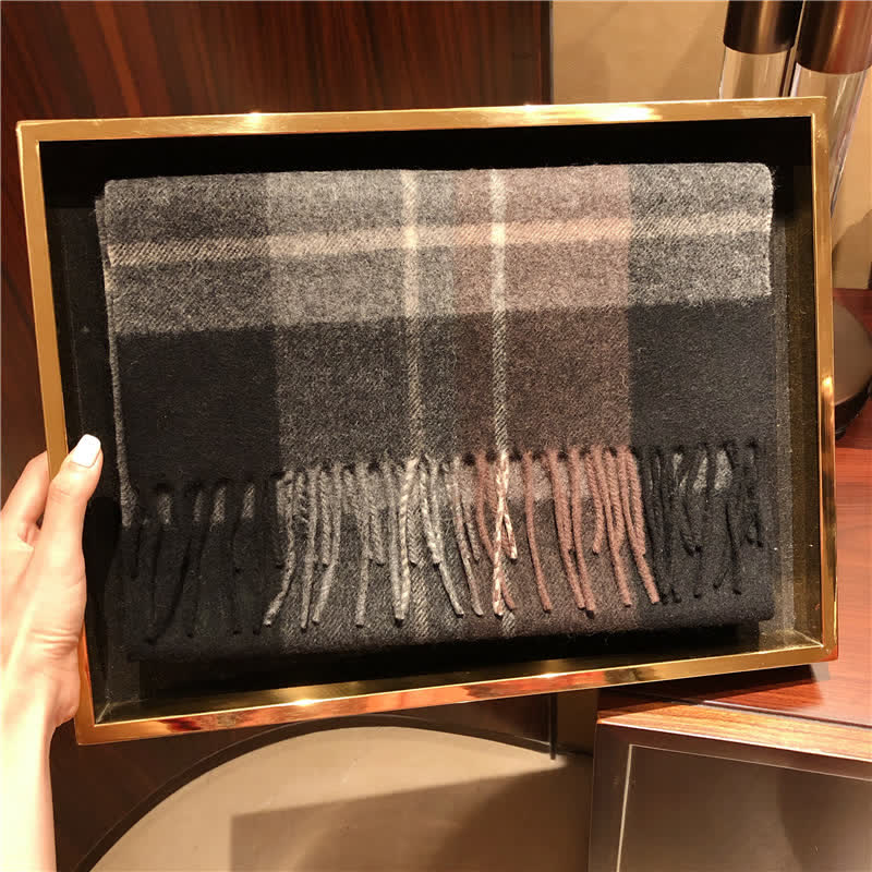 Unisex Lamb Edinburgh Big Warm Plaid Scarf - image 20