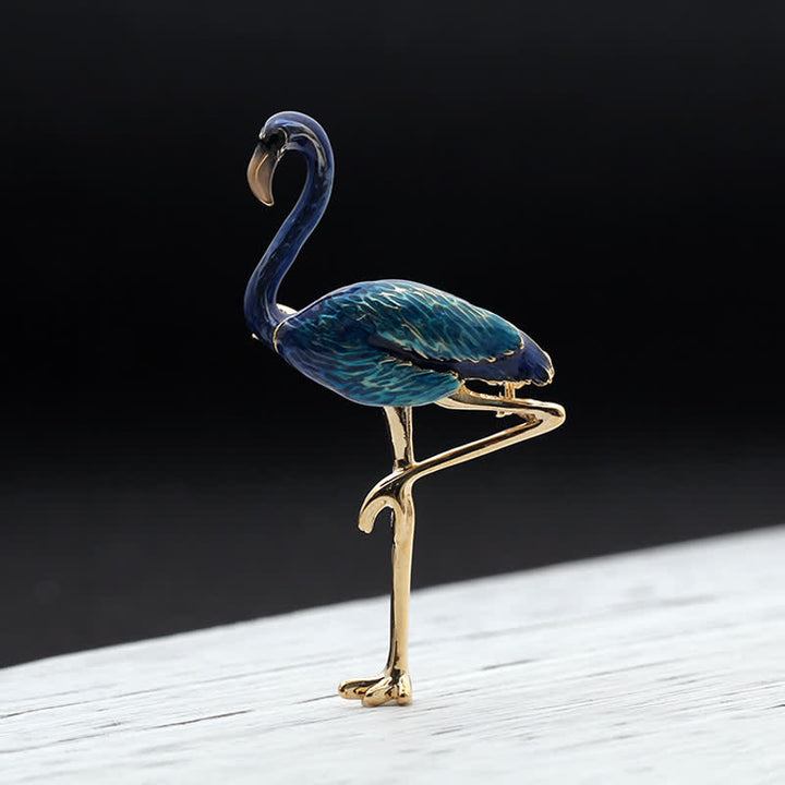 Women's Exotic Enamel Flamingo Brooch