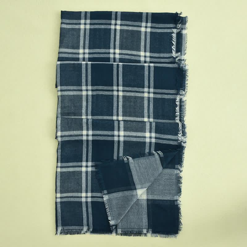 Men's Causal British Style Plaid Scarf - image 4