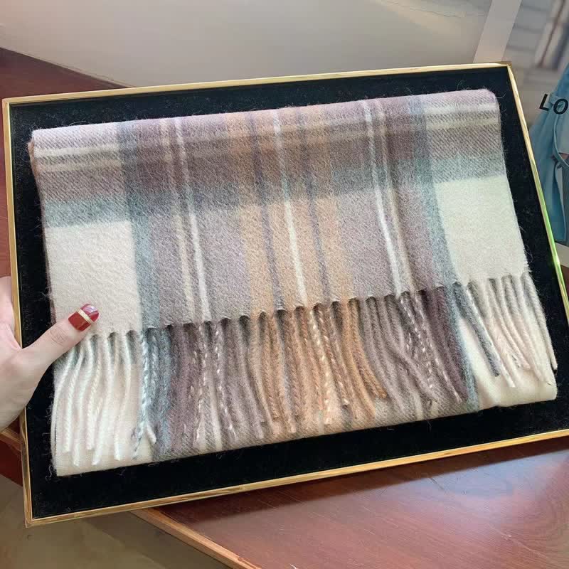 Unisex Lamb Edinburgh Big Warm Plaid Scarf - #18 - image 36