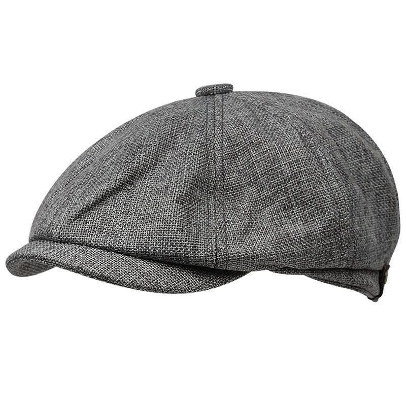 Leisure British Newsboy Octagonal Beret Cap - Gray - M (22"-22 7/8") - image 1