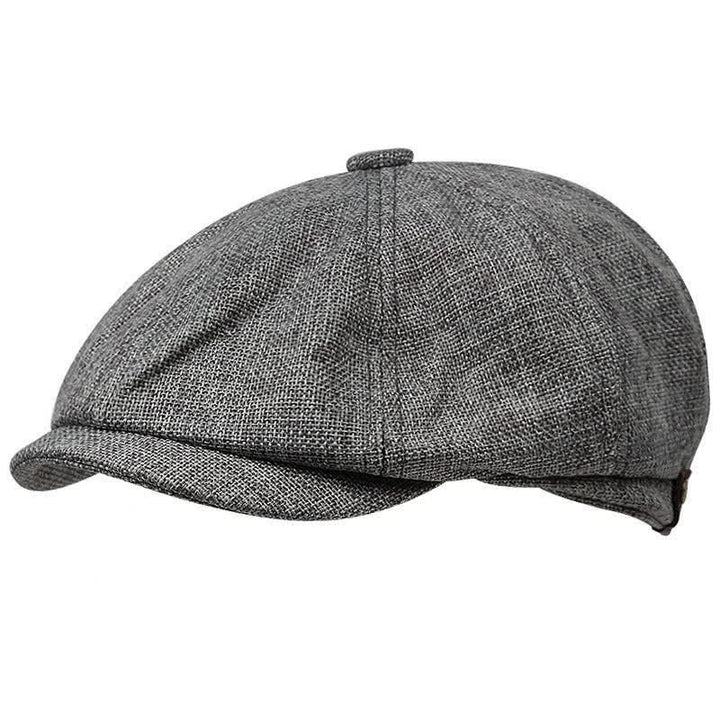 Simple Cool Octagonal Newsboy Beret Cap - Gray - M (22"-22 7/8") - image 2