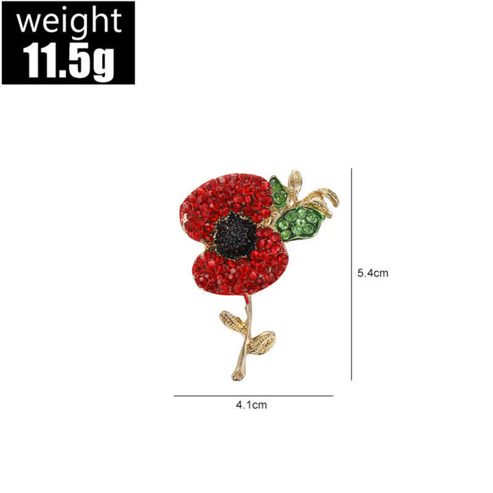 Women's Alive Poppy Safflower Brooch