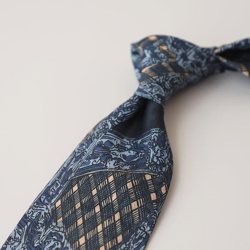 Men's Classical Abstract Painting Necktie - Style #9 - image 11