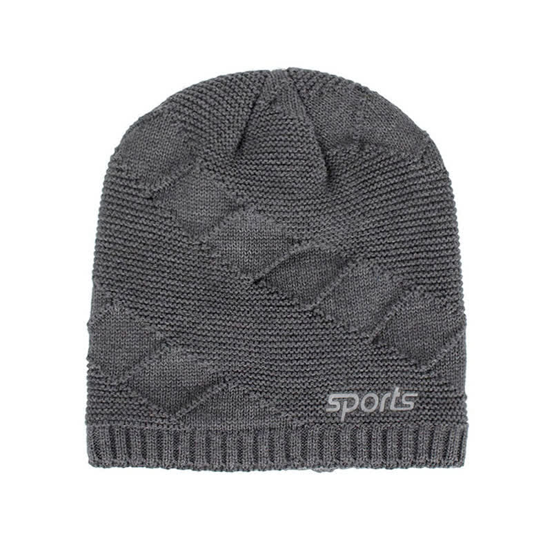 Casual Winter Solid Color Pile Knitted Hat