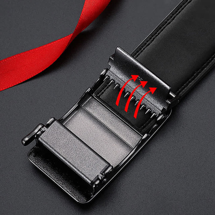 Men's Luxury Embossed Automatic Buckle Leather Belt