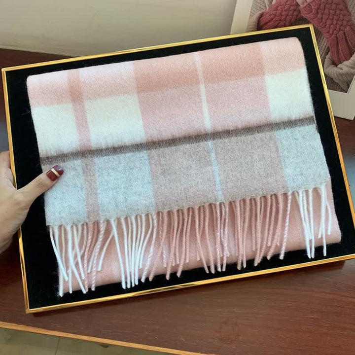 Unisex Lamb Edinburgh Big Warm Plaid Scarf - #24 - image 42