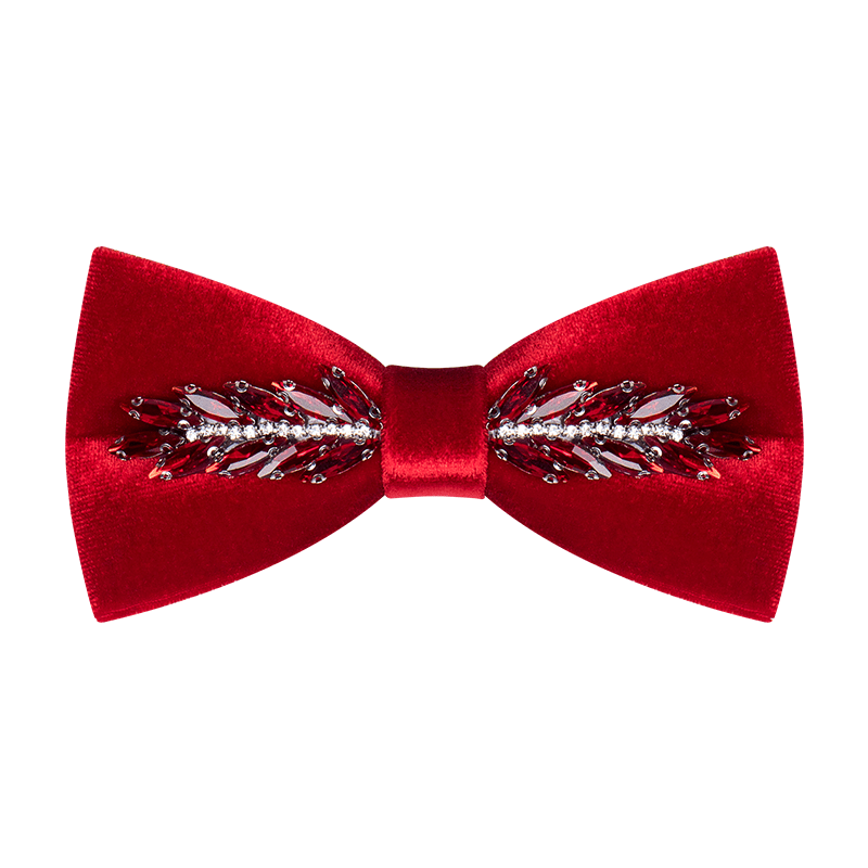 Men's Witty Crystal Velvet Bow Tie