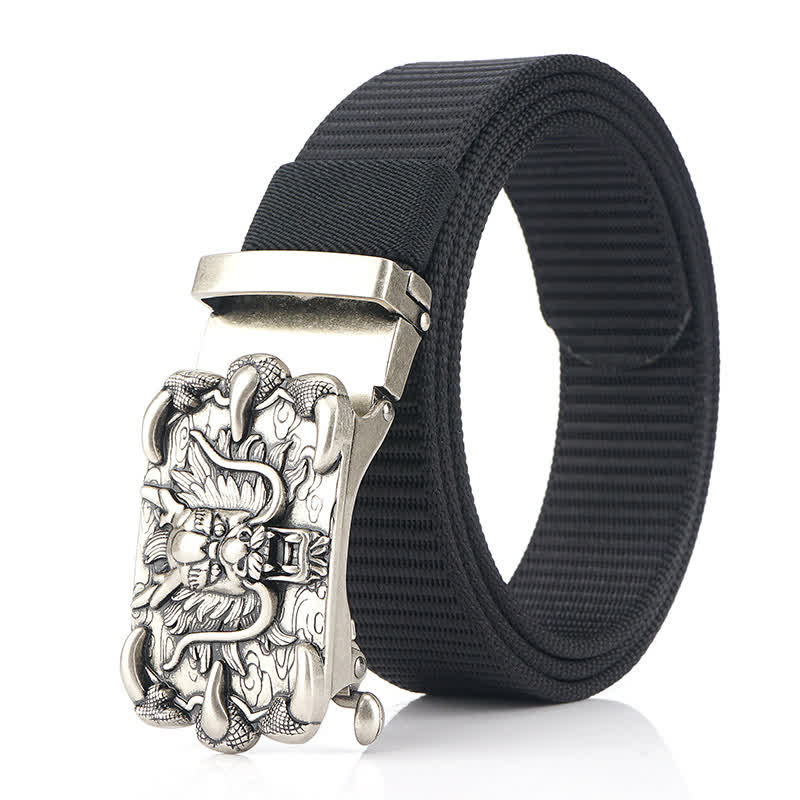 Men's Casual Dragon Decor Nylon Belt