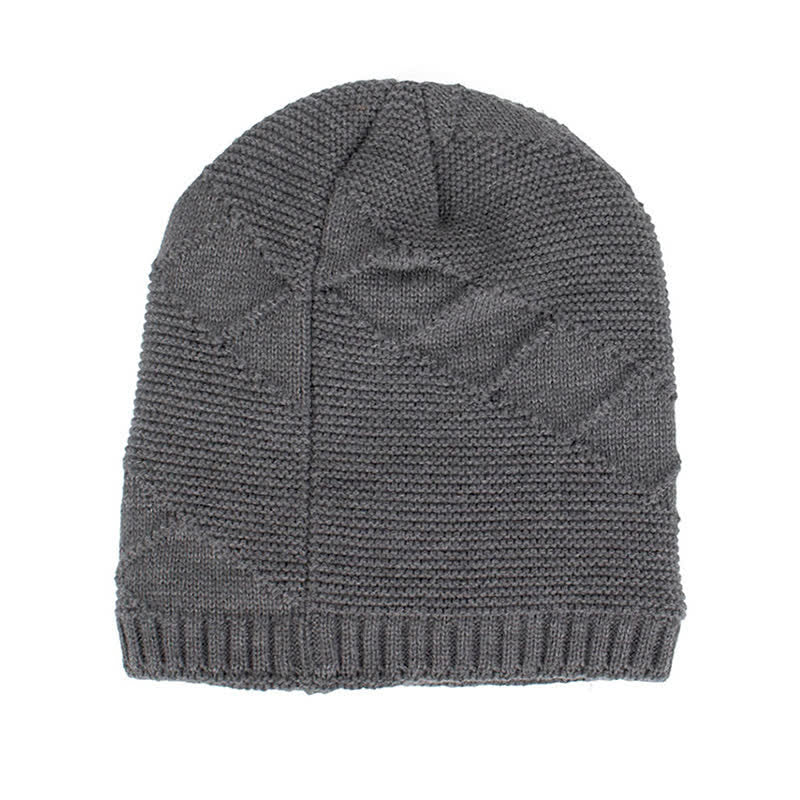 Casual Winter Solid Color Pile Knitted Hat