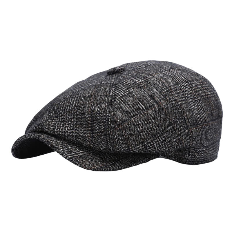 Classic Newsboy Flat Cap with Earflap Beret - image 0