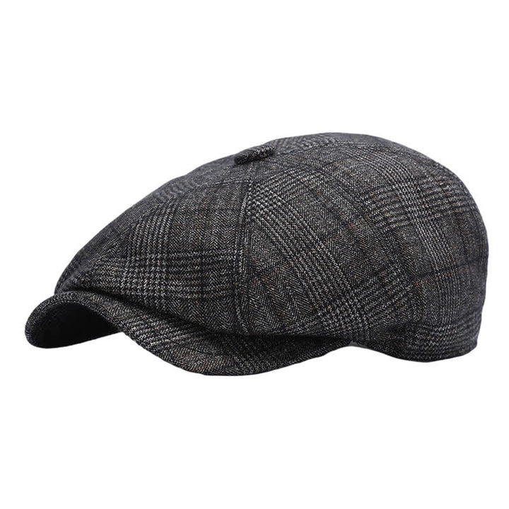  Classic Newsboy Flat Cap with Earflap Beret - image 0