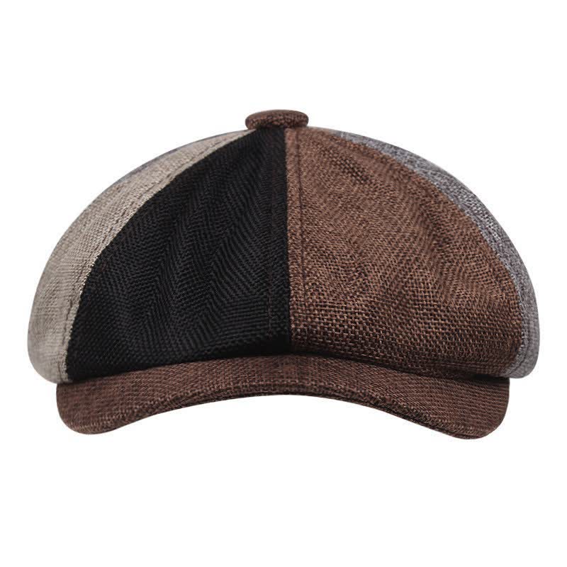 Casual Artist Linen Octagonal Beret Hat - image 1
