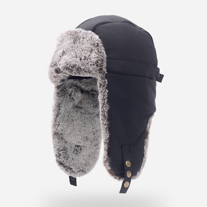 Skiing Windproof Faux Rabbit Fur Trapper Hat