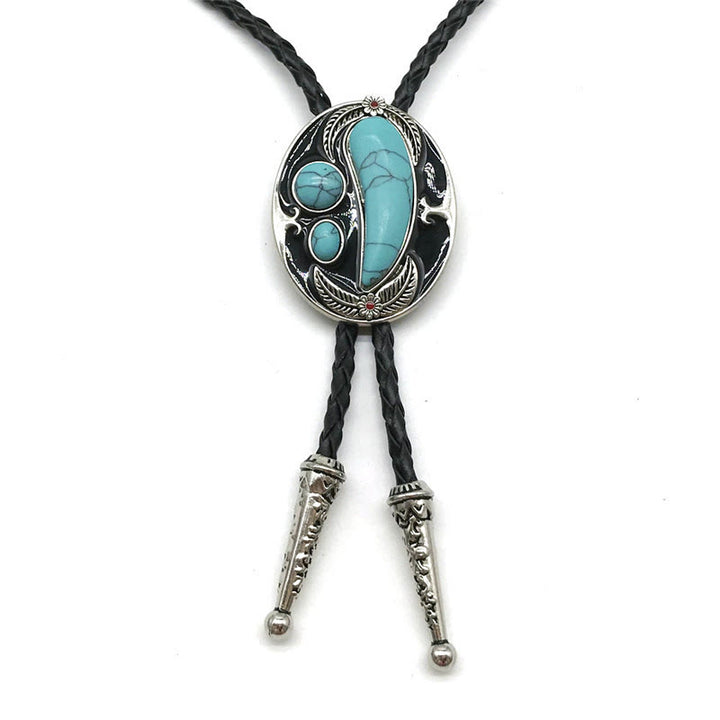 Turquoise Indian Style Cowboy Bolo Tie