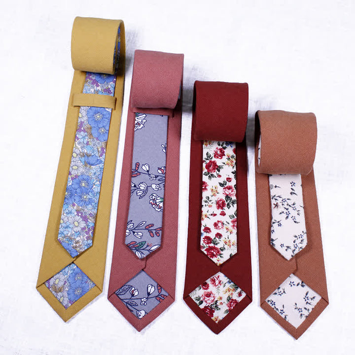 Men's Novel Plaid Floral Patchwork Necktie - image 0