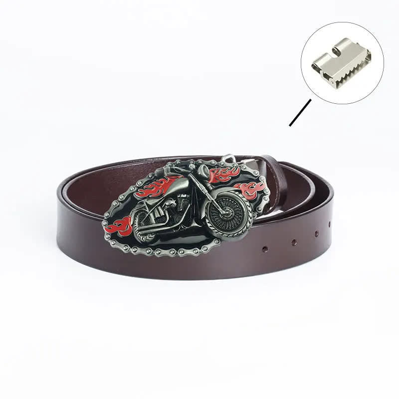 Men's Punk Locomotive Motorcycle Leather Belt