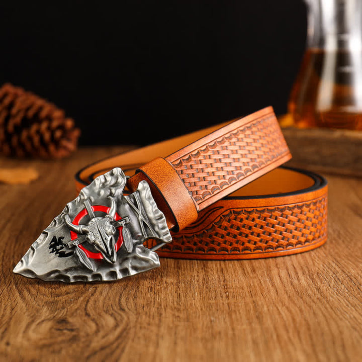 Men's Domineering Bull Head Ethnic Style Leather Belt