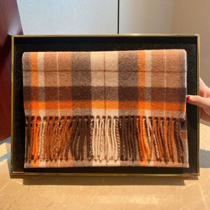 Unisex Lamb Edinburgh Big Warm Plaid Scarf - #14 - image 29