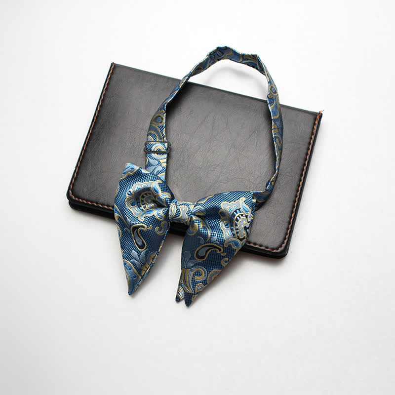 Men's Exotic Paisley Oversized Pointed Bow Tie