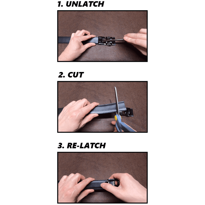 Men's Sophisticated Hollow Automatic Buckle Leather Belt - image 10