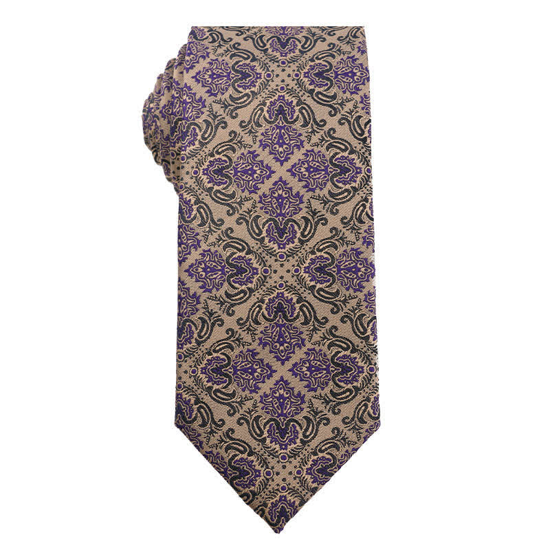 Men's British Khaki Champagne Series Necktie