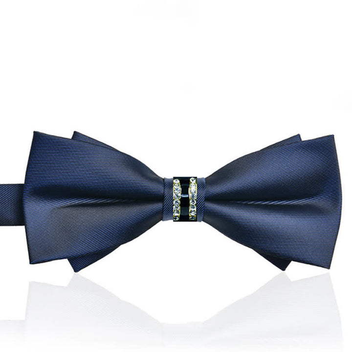 Men's Rhinestone Metal Matte Bow Tie