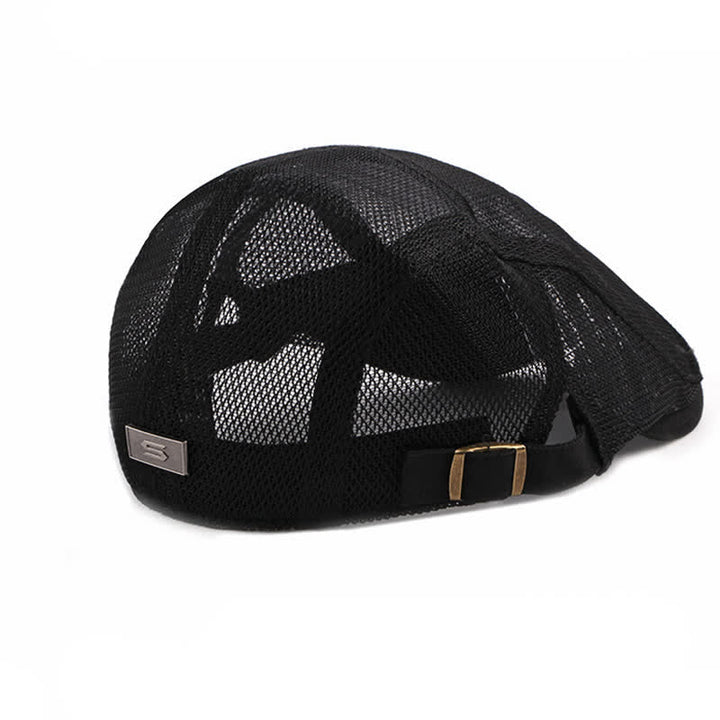 Breathable Sunhat Hollow Mesh Flat Cap Beret - image 2