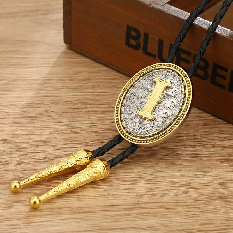 Western Cowboy Shirt Accessory Alphabet A To Z Bolo Tie