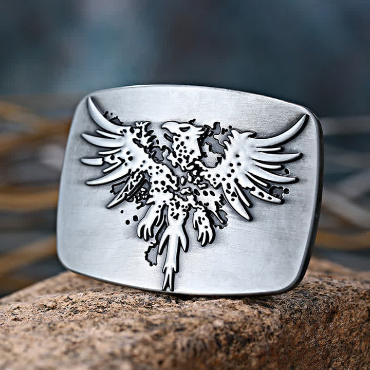 Men's DIY Rising Phoenix Eagle Buckle Leather Belt