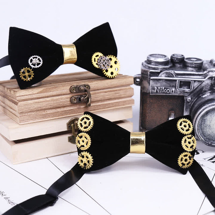 Men's Gothic Retro Steampunk Gears Bow Tie