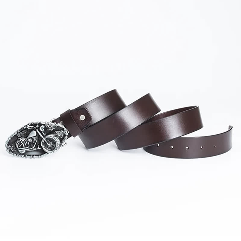 Men's Punk Locomotive Motorcycle Leather Belt