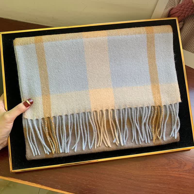 Unisex Lamb Edinburgh Big Warm Plaid Scarf - #23 - image 41