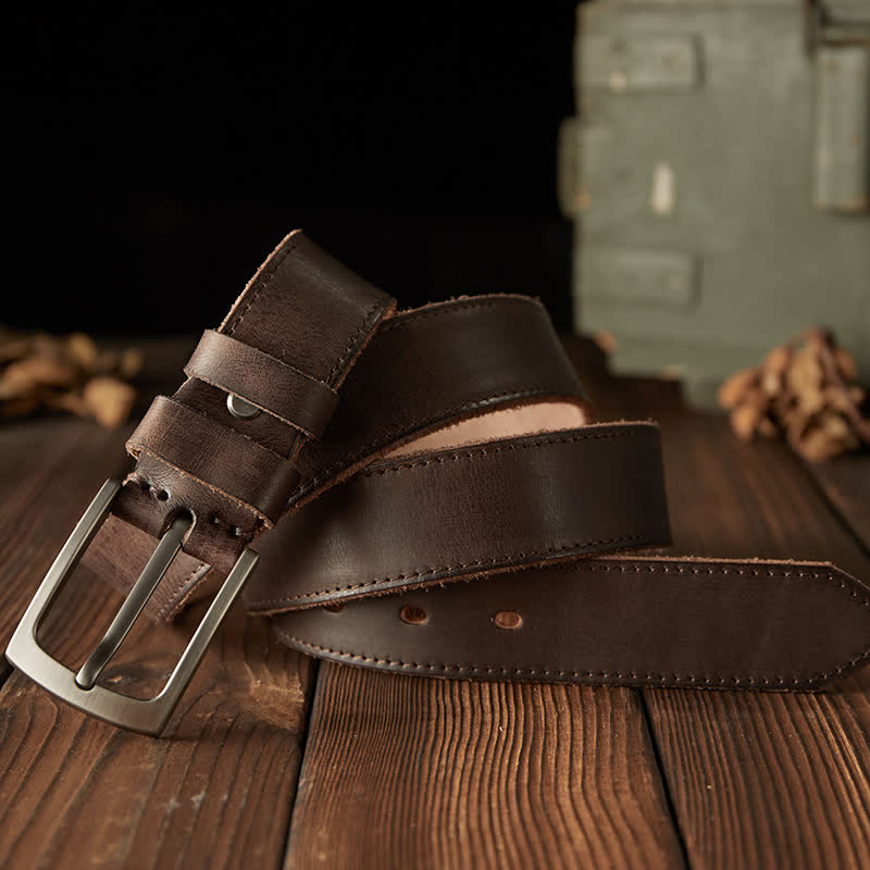 Men's Classic Textured Cowboy Leather Belt - image 5