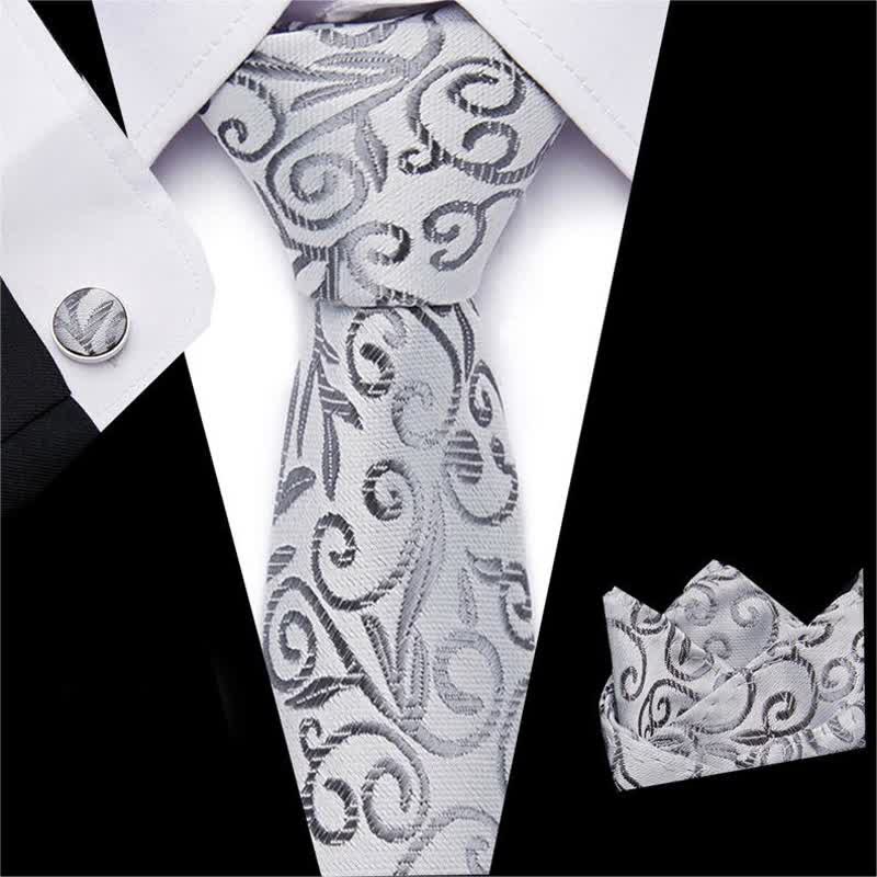 3Pcs Men's Twining Vine Necktie Set