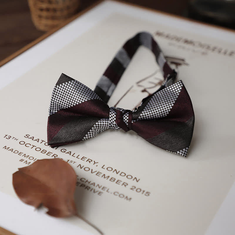 Men's Delicate Vintage Plain Bow Tie