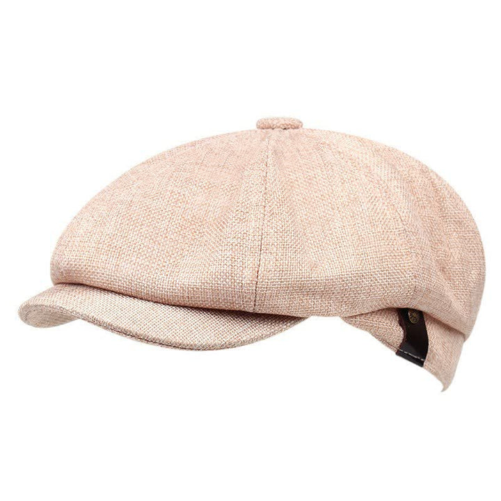 Casual Artist Linen Octagonal Beret Hat - Beige - M (22"-22 7/8") - image 2