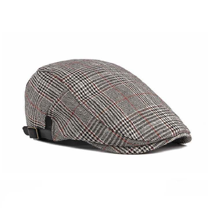 Classic Plaid Beret Cabbie Flat Cap - image 6