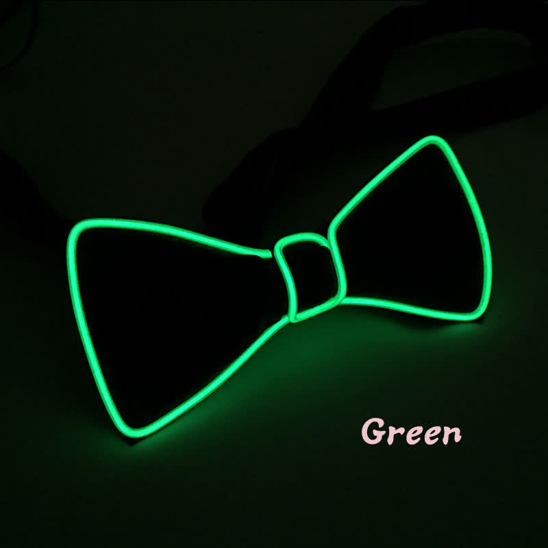 Light Up Blinking LED Glowing Bow Tie